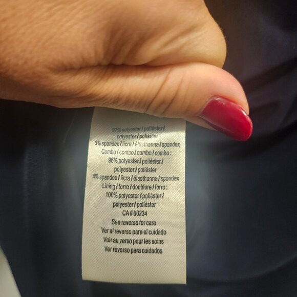 Alex Evenings Navy Blue Cocktail Dress with Lace & Sequin Detail – Size 12 - Picture 5 of 9